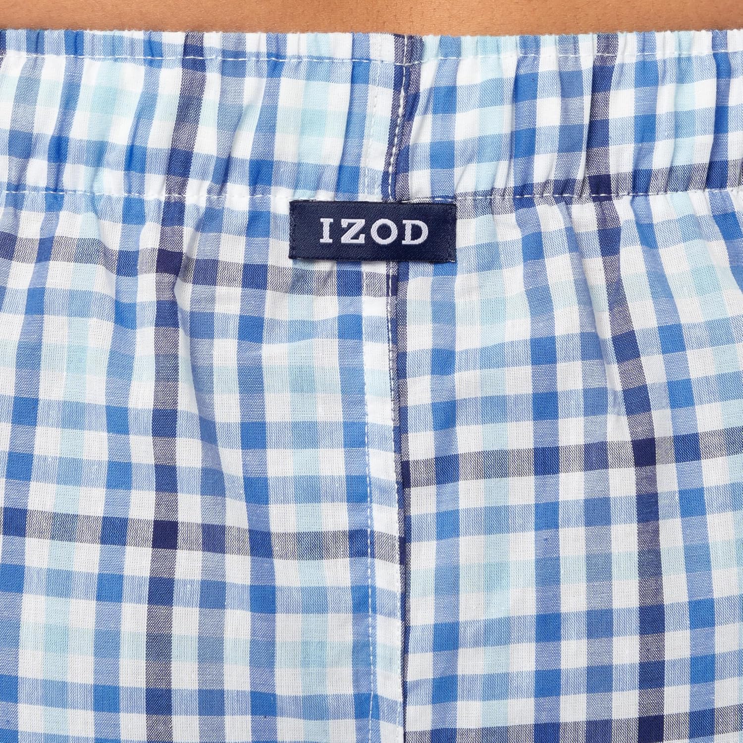 IZOD Men's Printed Poplin Relaxed Fit Drawstring Sleep Shorts image 5