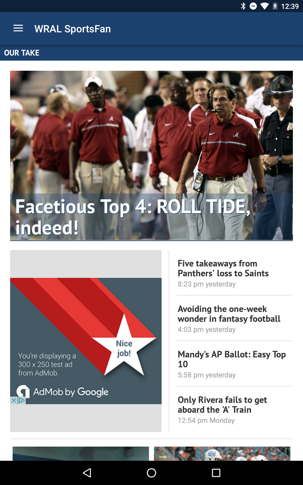 WRAL Sports Fan App on Amazon Appstore