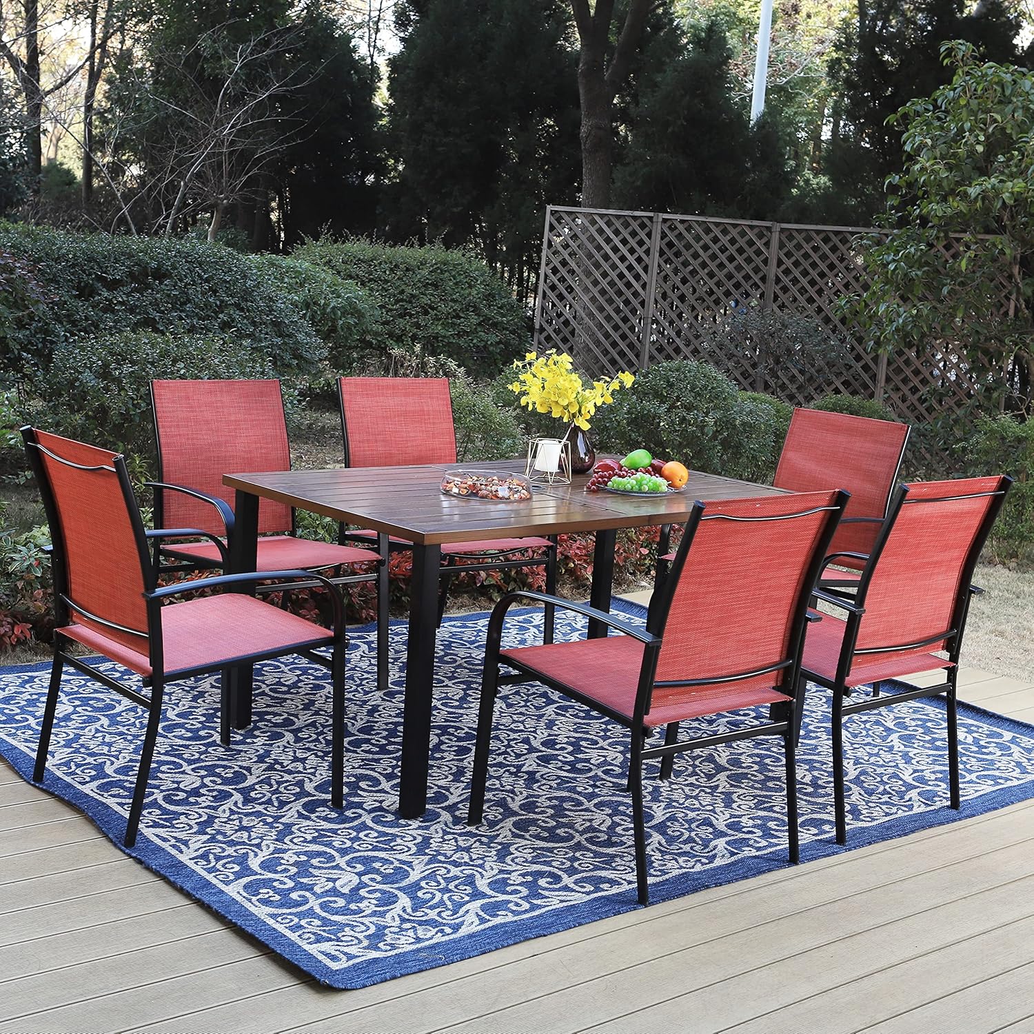 HERA'S HOUSE 7 Pieces Patio Dining Set, Outdoor Table