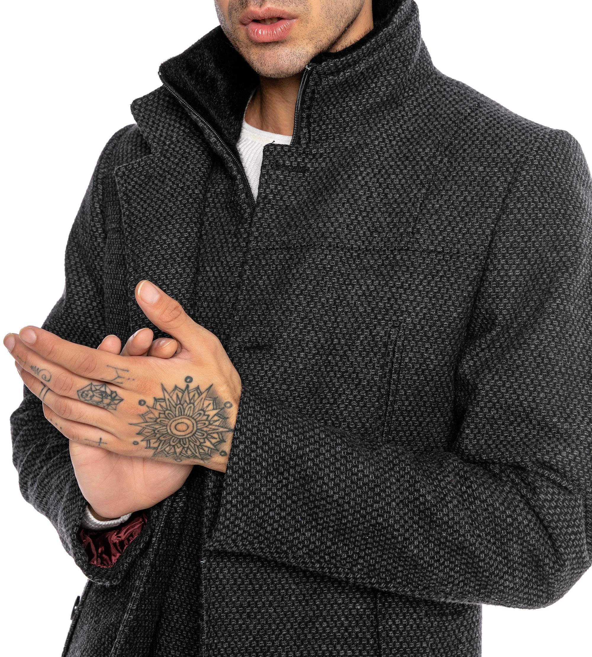 RED BRIDGE Cappotto da Uomo Giacca invernale elegante Transformable Honeycomb