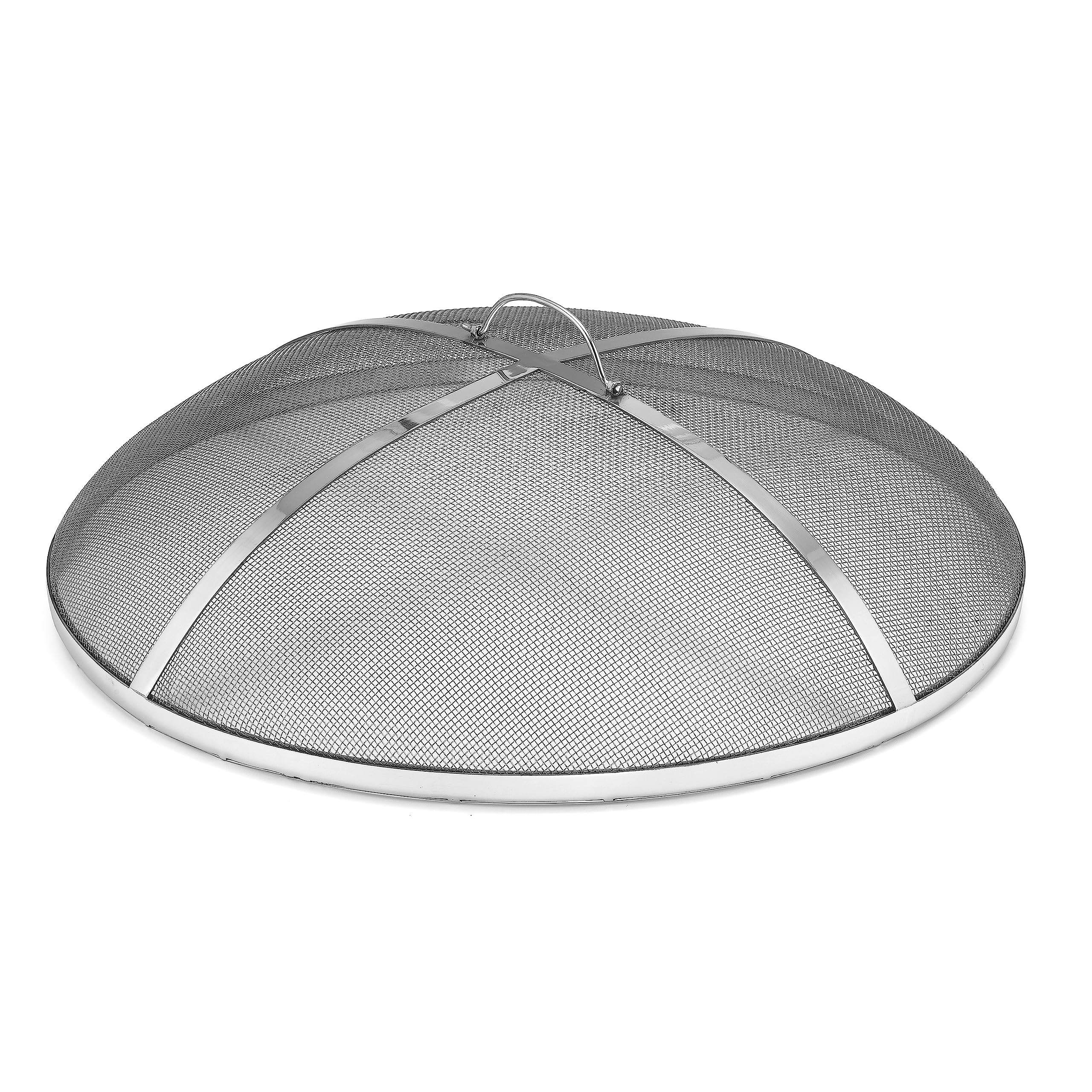 Good Directions 27-inch stainless steel spark screen on a fire pit | Mubboo