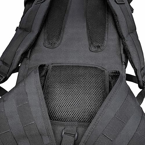 Miniatura 6 de Silfrae Mochila táctica para rifles, bolsa de rifle largo Molle, mochila militar para senderismo, caza, camping