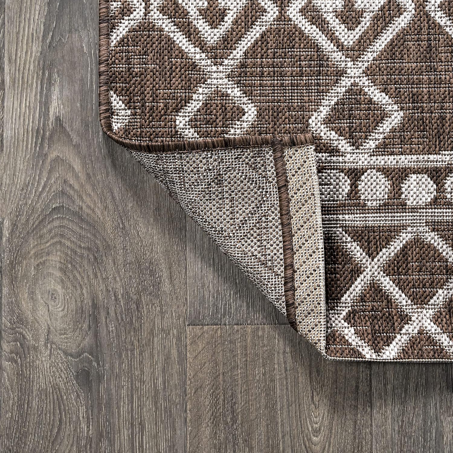 JONATHAN Y Tribal Bohemian Indoor Outdoor Runner Rug 2X10 Brown/Beige, Kafel for Backyard, Patio, Porch, Easy-Cleaning, High Traffic, Pet-Friendly, Non-Shedding (SMB130B-210)