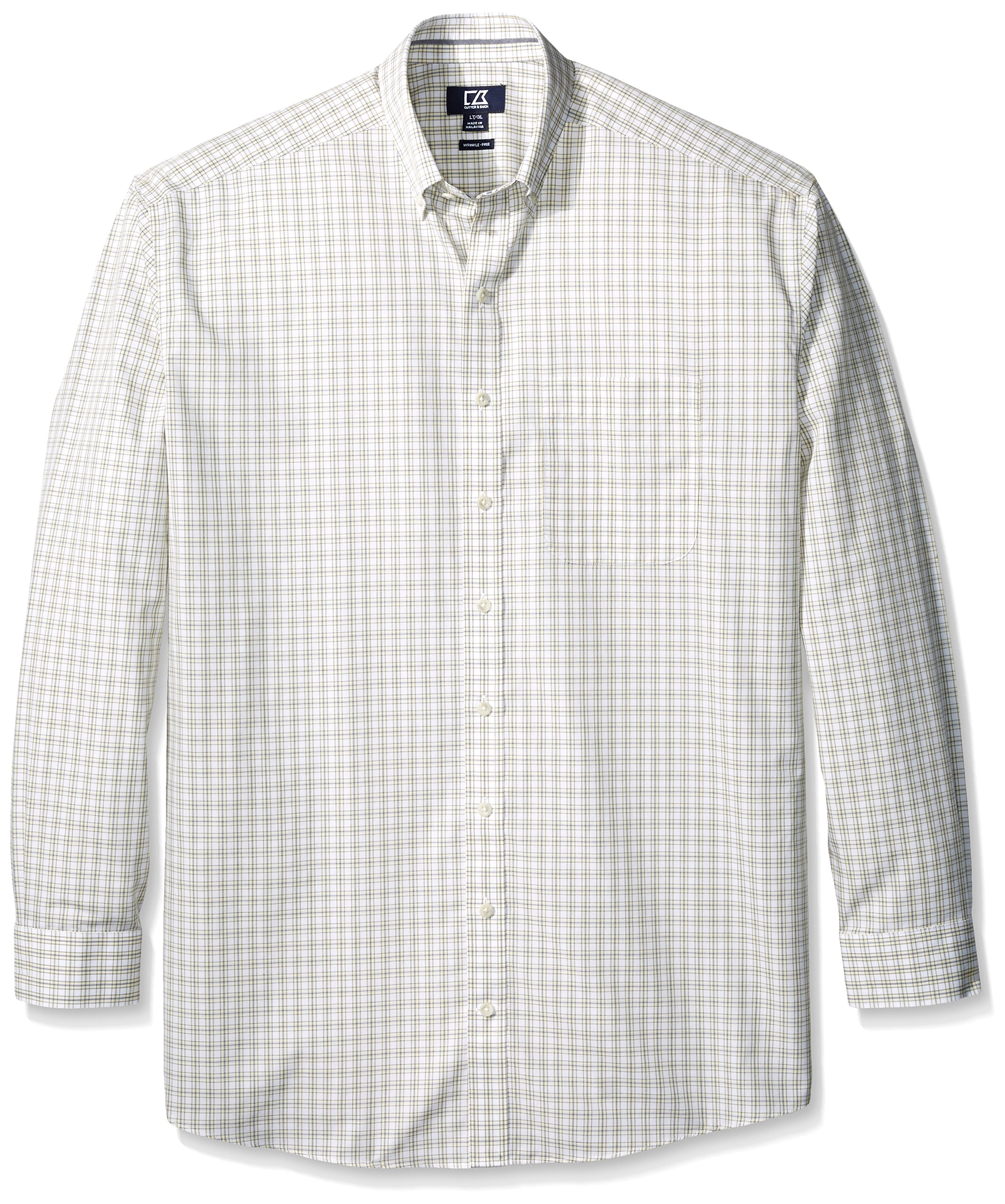 Men's Big and Tall Long Sleeve Orcas Wrinkle Free Plaid