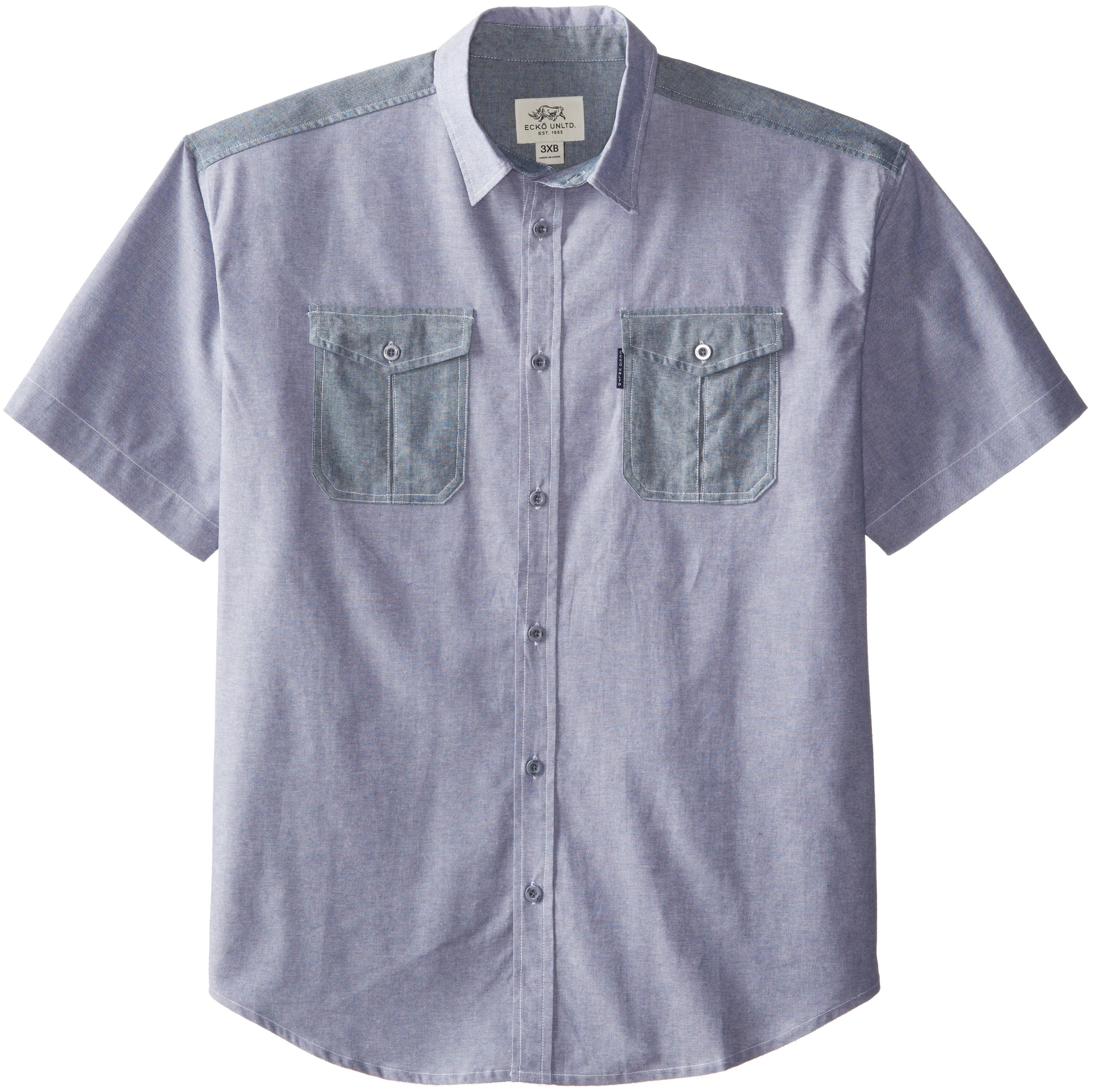 Ecko Unlimited Men's Big and Tall Chambray Ss Woven