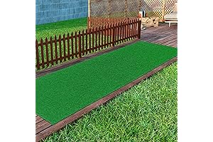 Sweethome Meadowland Collection 2'7" X 9'10" Green Artificial Grass Turf Runner Rug