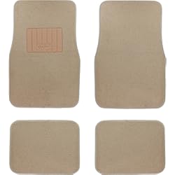 Alfombrillas Bmw E60 Sumex PLUSH03 Alfombra para Coche Universal de Moqueta, de Color Beige, Antideslizante y Talonera Reforzada,