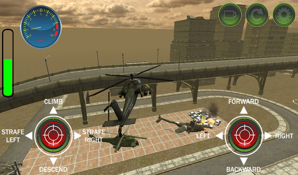 Black Hawk Apache Chopper - RC Control Helicopter Flight, Land, Parking ...