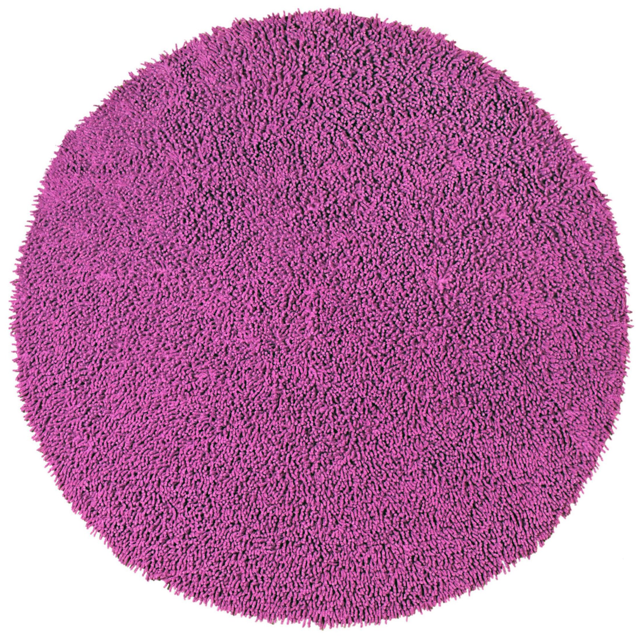 3 by 3-Feet, Orchid : Shagadelic Chenille Twist Round Rug, 3 by 3-Feet, Orchid