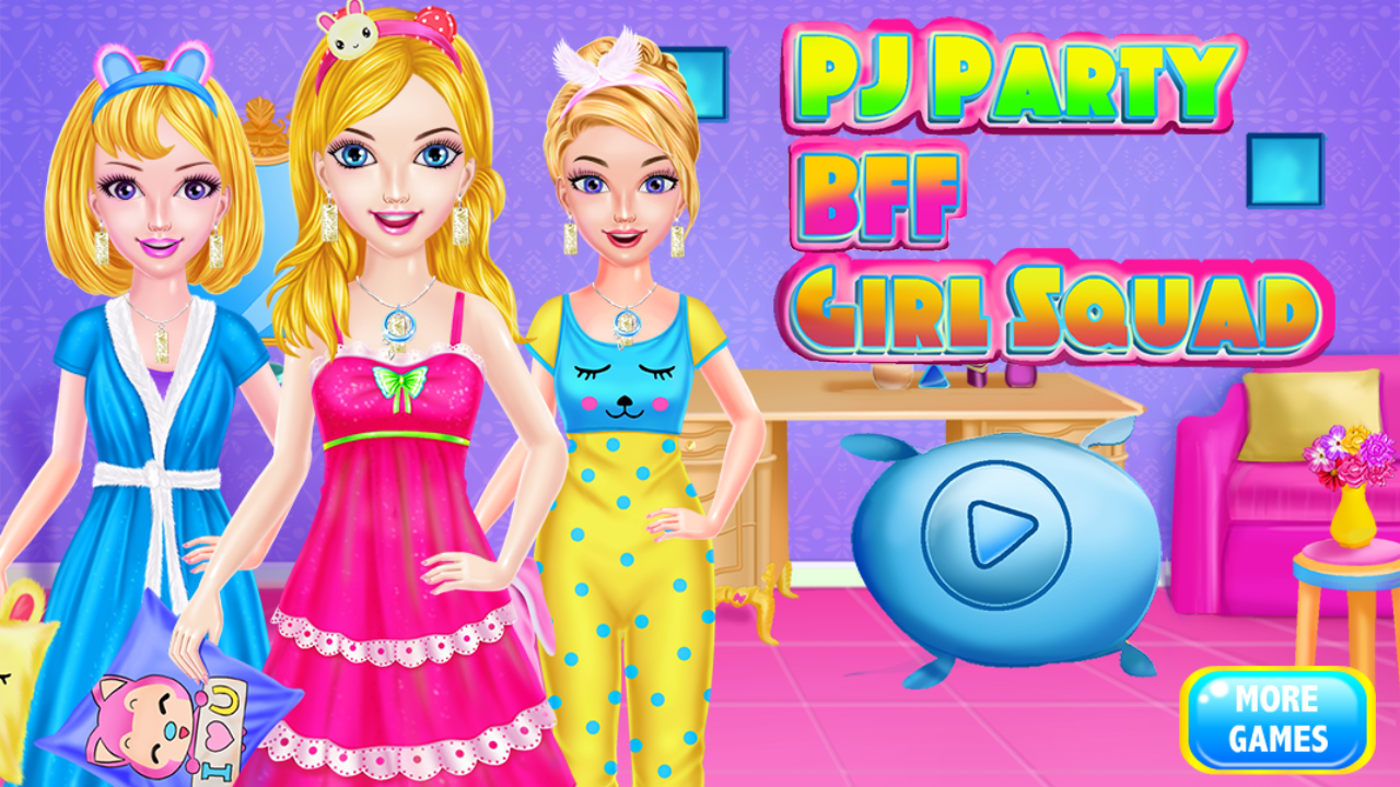 open lace back dress Girls PJ Party - BFF Girl Squad Sleepover