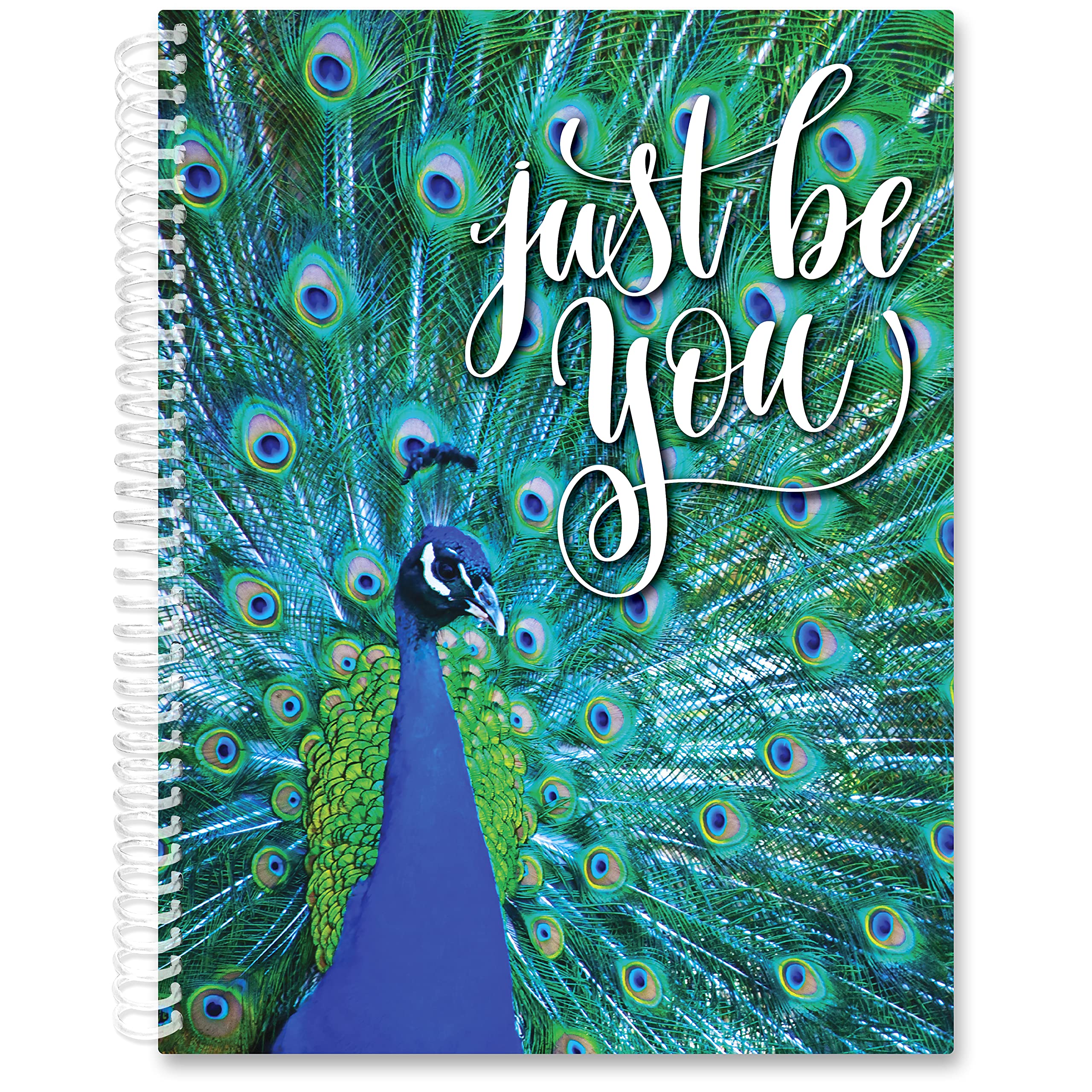 Tools4Wisdom Planner 2021-2022 Calendar - October 2021 to December 2022 Planner - B&W Daily Planner w/ Weekly and Monthly Planner Spreads - 8.5x11 Softcover - 15MBNW - Peacock w Quote