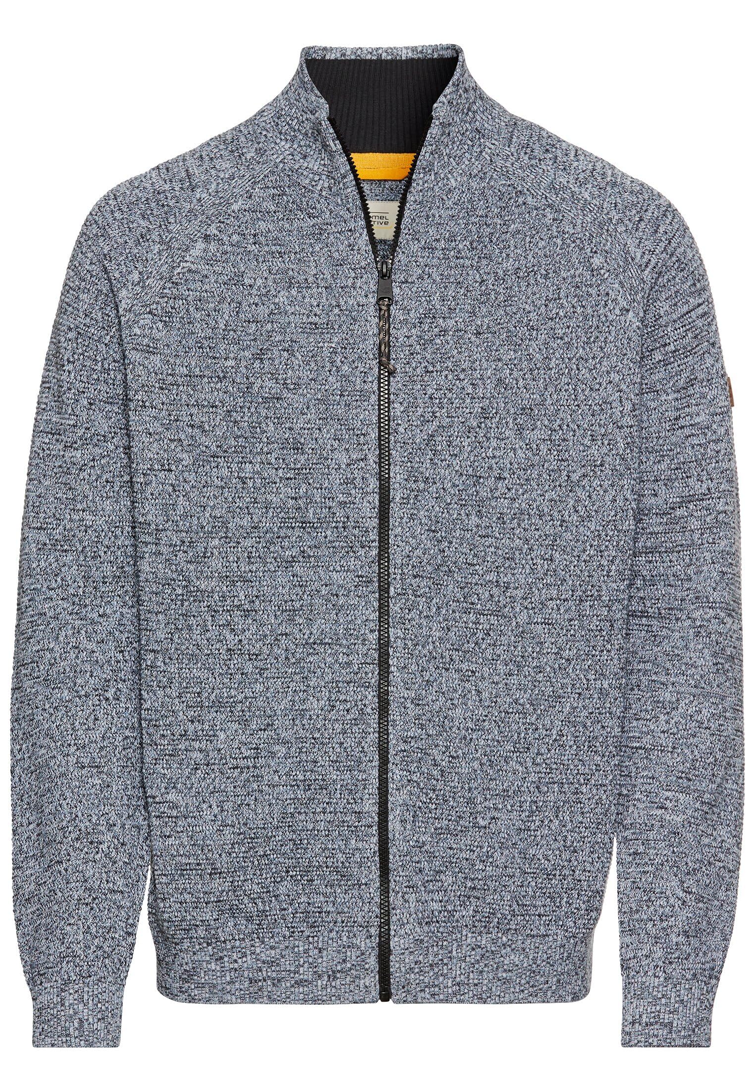 camel active Herren Strickjacke aus Baumwolle