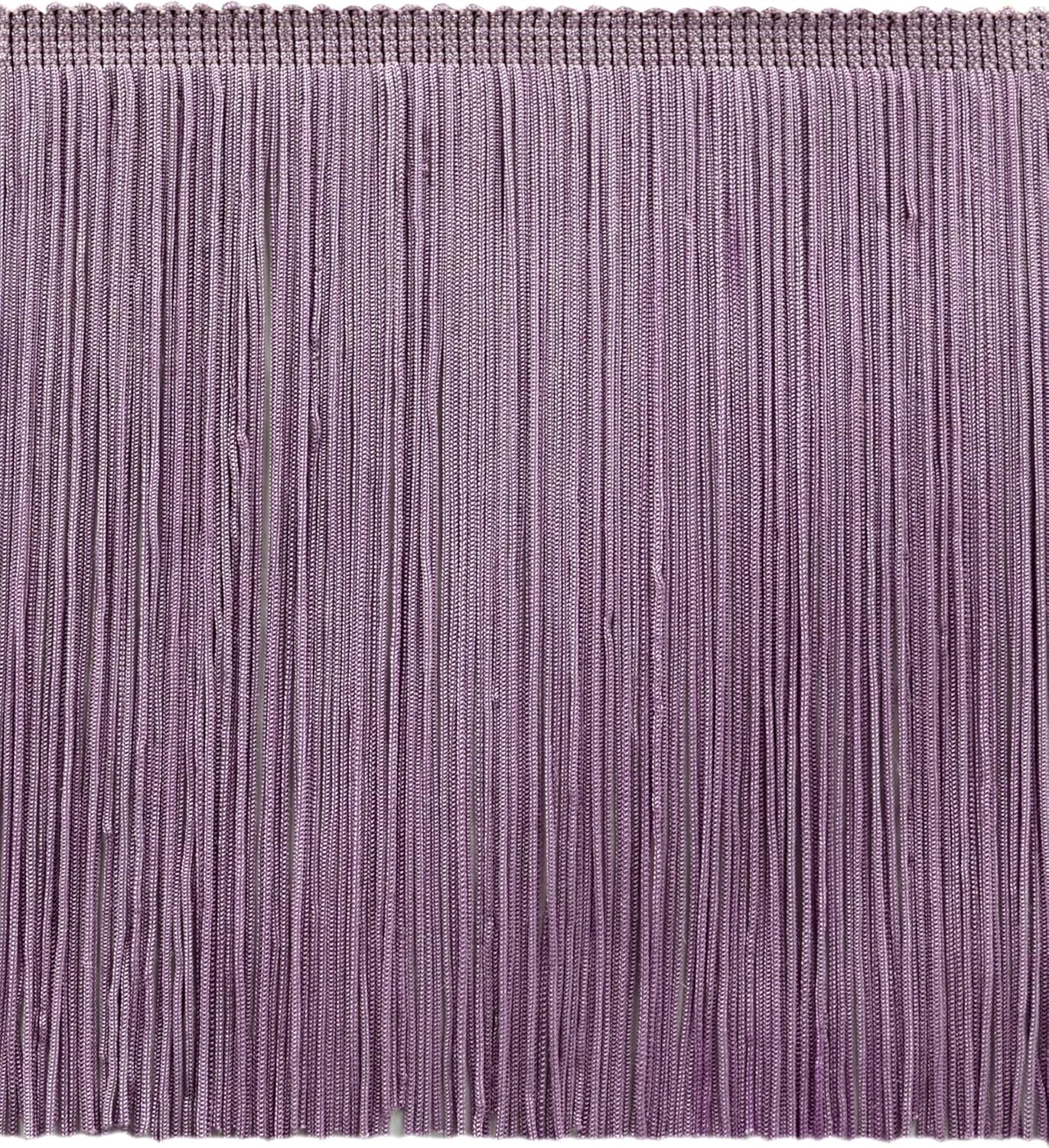DÉCOPRO 8" (20cm) Long Solid Chainette Fringe Trim (Style# CF08) Lilac Purple #D7 (Light Lavender Violet Purple) 5 Yards (15 ft/4.5m)