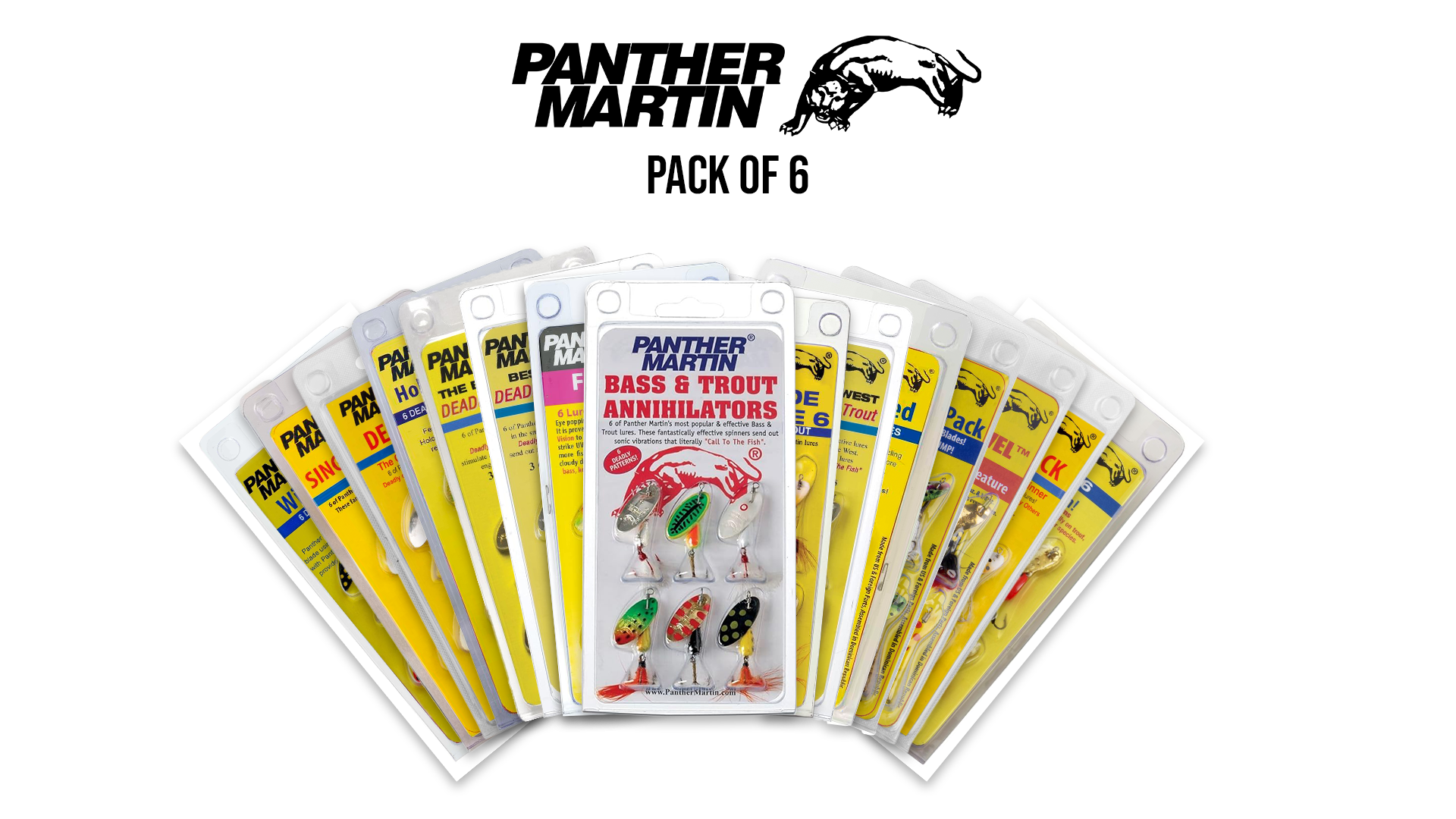 Panther Martin PMSH6 Single Hook Spinners Fishing Lure Kit