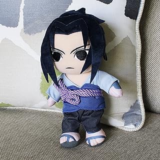 JUST FUNKY Naruto Shippuden Full Size Naruto Plush | 9” Tall Collectible Anime Plush | Featuring Sasuke Uchiha | Home Decor | Squishmallows | Plush Pillow for 14+ | Official Licensed