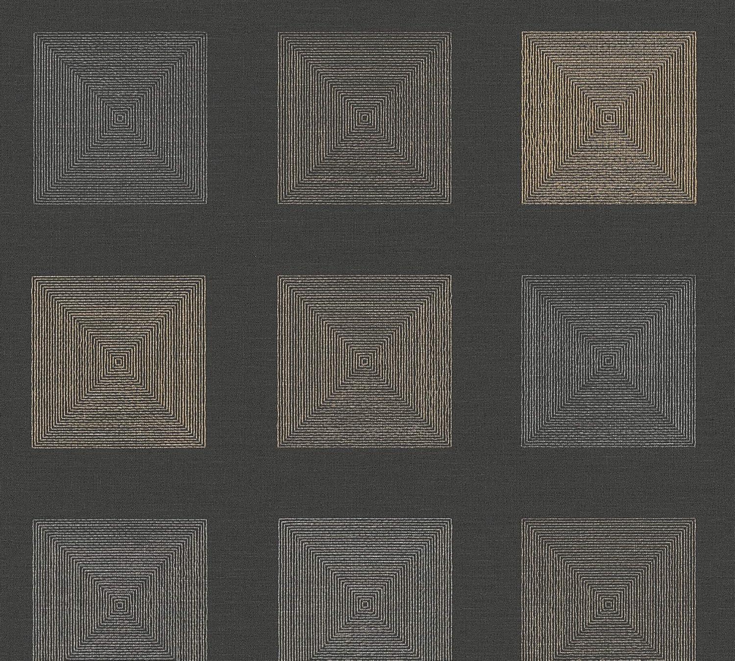 A.S. Creation 37172-4 non woven wallpaper Ethnic Origin, Metallic, Schwarz