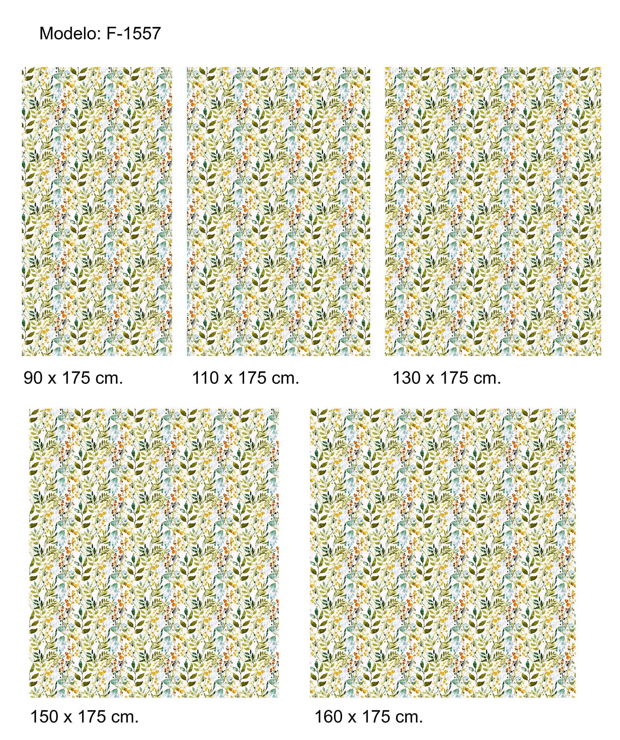 Estoralis | Fleurs et Plantes | Store Enrouleur Moderne | Tissu translucide imprimé | F-1561 | 160 x 180 cm. (Largeur/Hauteur) Taille du Tissu 157 x 175 cm. | Stores pour fenêtres et Portes