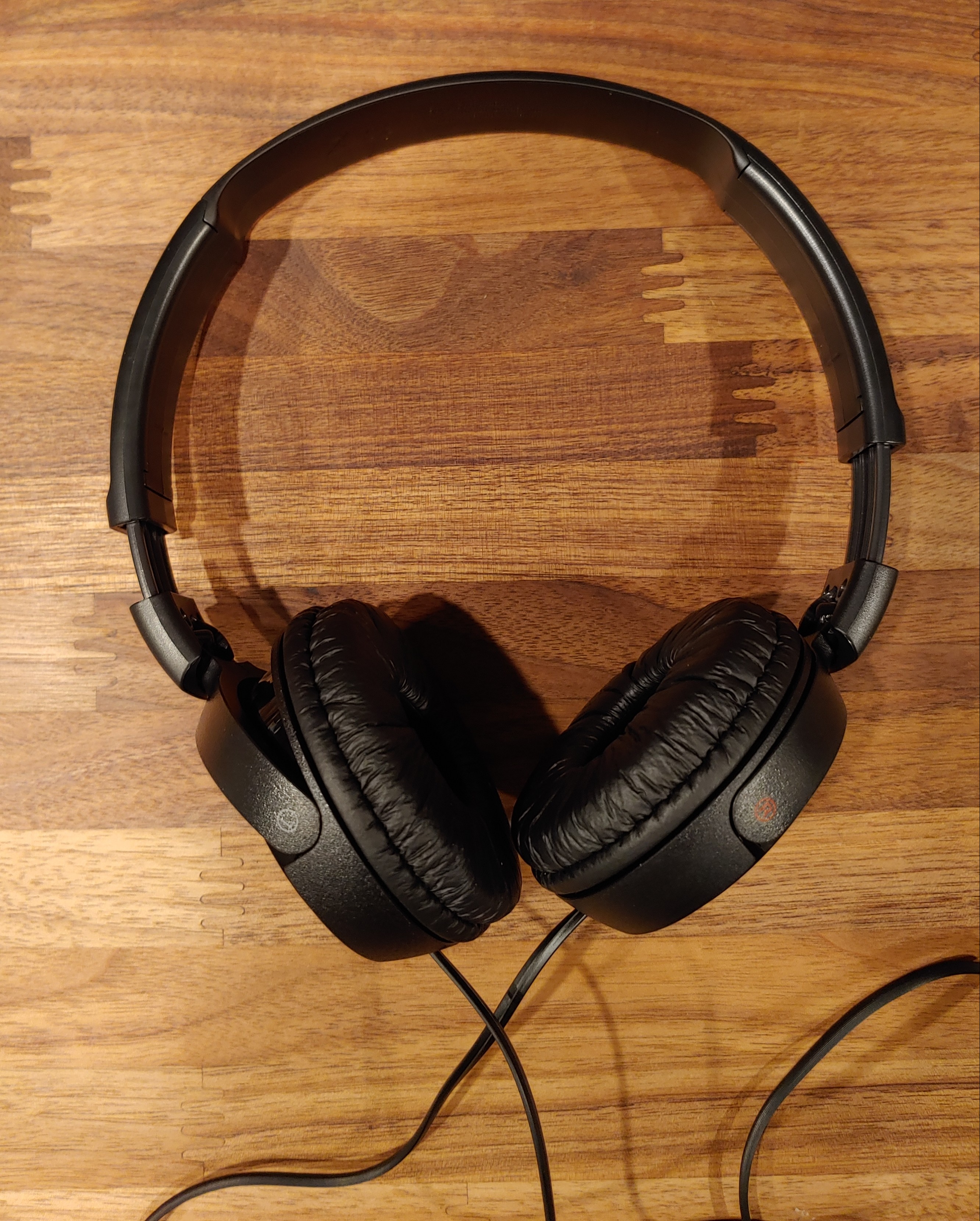 Close-up of the Sony MDR-ZX110 headphones
