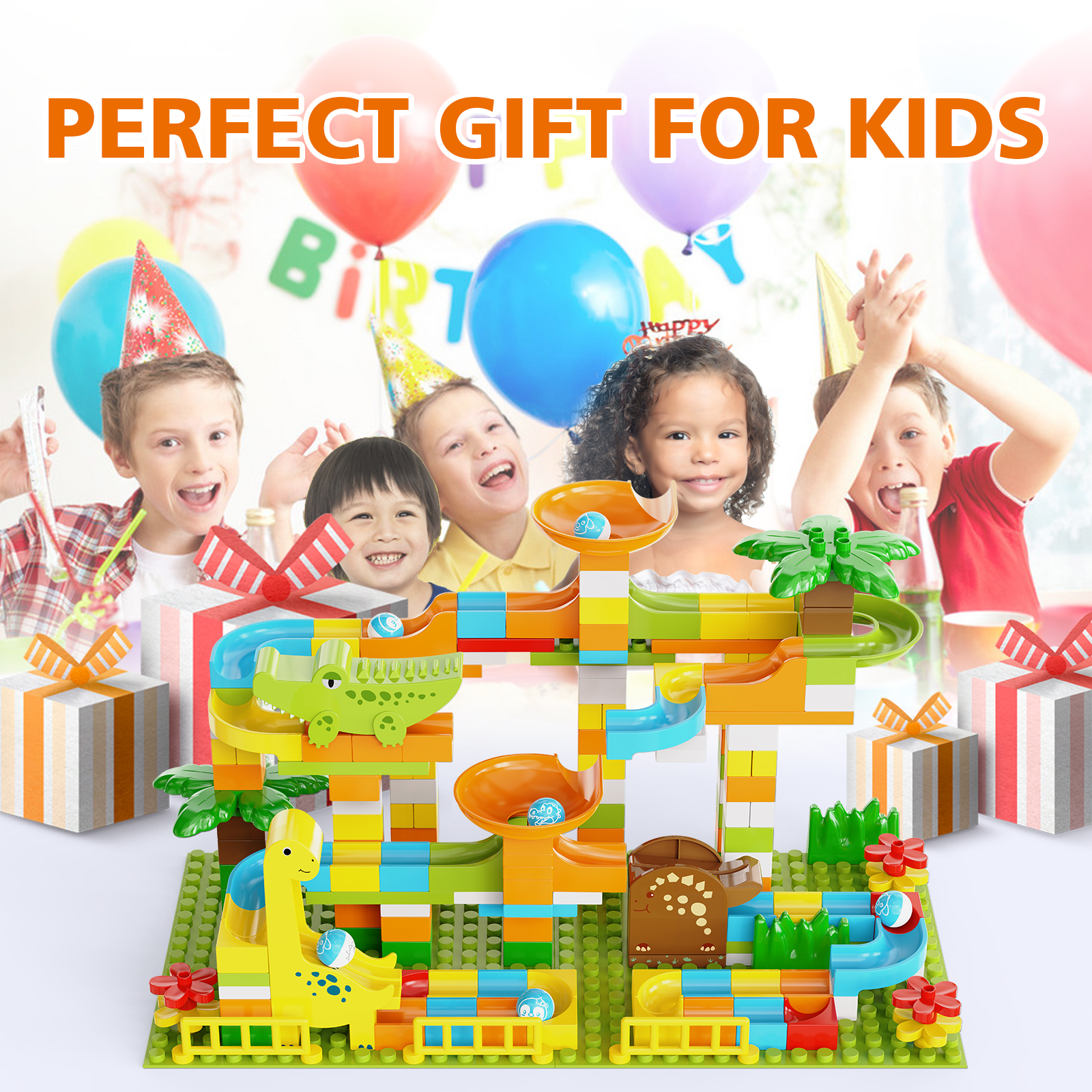 Amazon.com: JIXIn Dinosaur Marble Runs Building Blocks