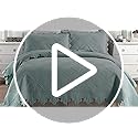 MarCielo 3-Piece 100% Cotton Oversized Bedspread Lightweight Quilt Coverlet Embroidery Farmhouse Bedding Set (Tk Aqua Green, Oversized Queen (100"x106"))