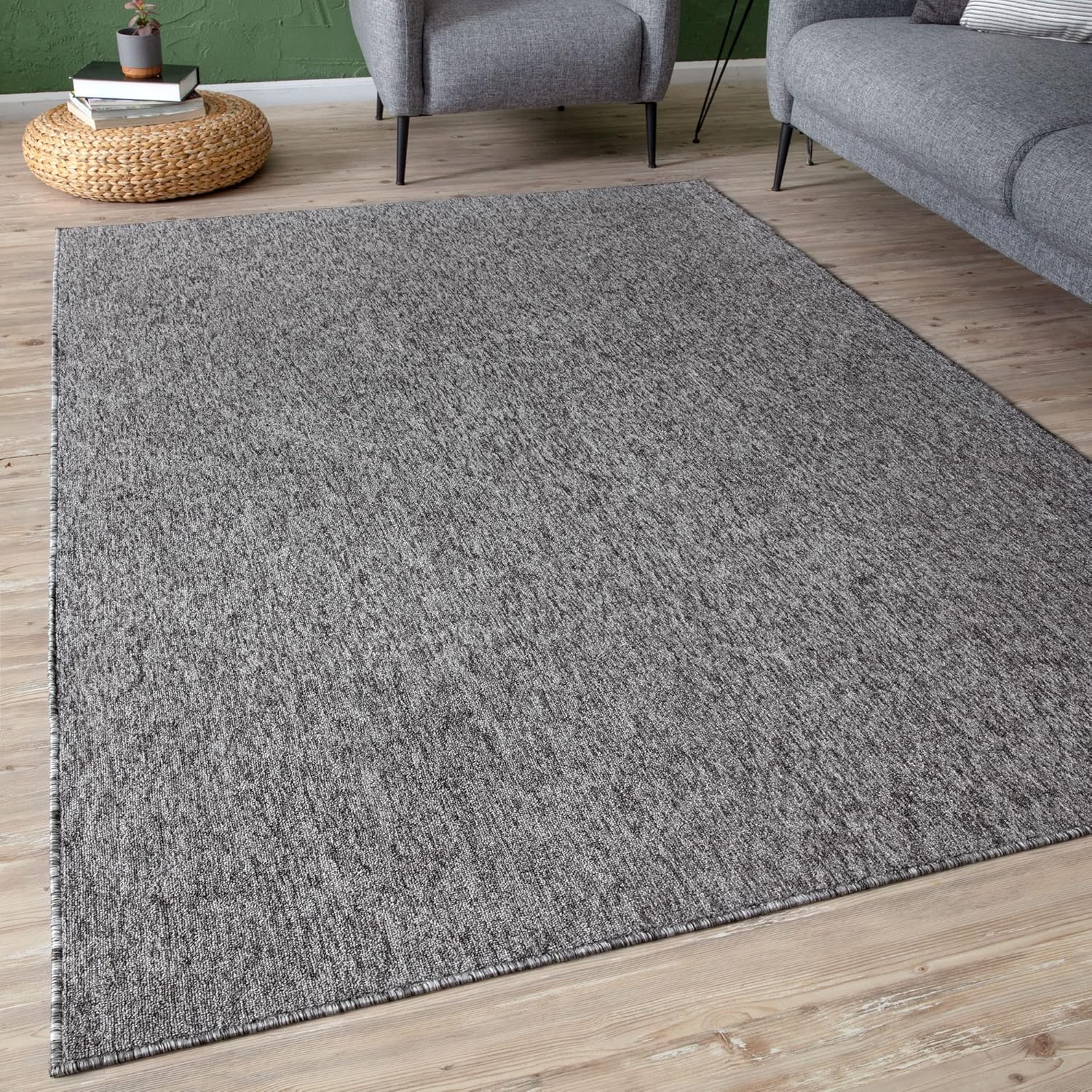 THE RUGS Low Pile Area Rugs – Modern Indoor Rugs for Living Room, Bedroom, Dining Room, Entryway – Non-Shedding (Grey, 140×200 cm) THE RUGS Low Pile Area Rugs – Modern Indoor Rugs for Living Room, Bedroom, Dining Room, Entryway – Non-Shedding (Grey, 140×200 cm)