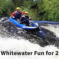 Vista 3 de Sea Eagle 420X Explorer - Kayak inflable - pesca, excursión, camping, exploración y riego blanco, auto-fianza, skeg extraíble, piso de punto de caída