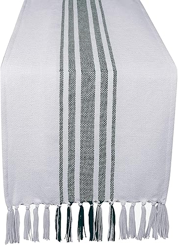 Miniatura 6 de Native Fab - Camino de mesa de algodón puro de 72 pulgadas de largo, caminos de mesa de boda con flecos, decoración rústica de despedida de soltera,