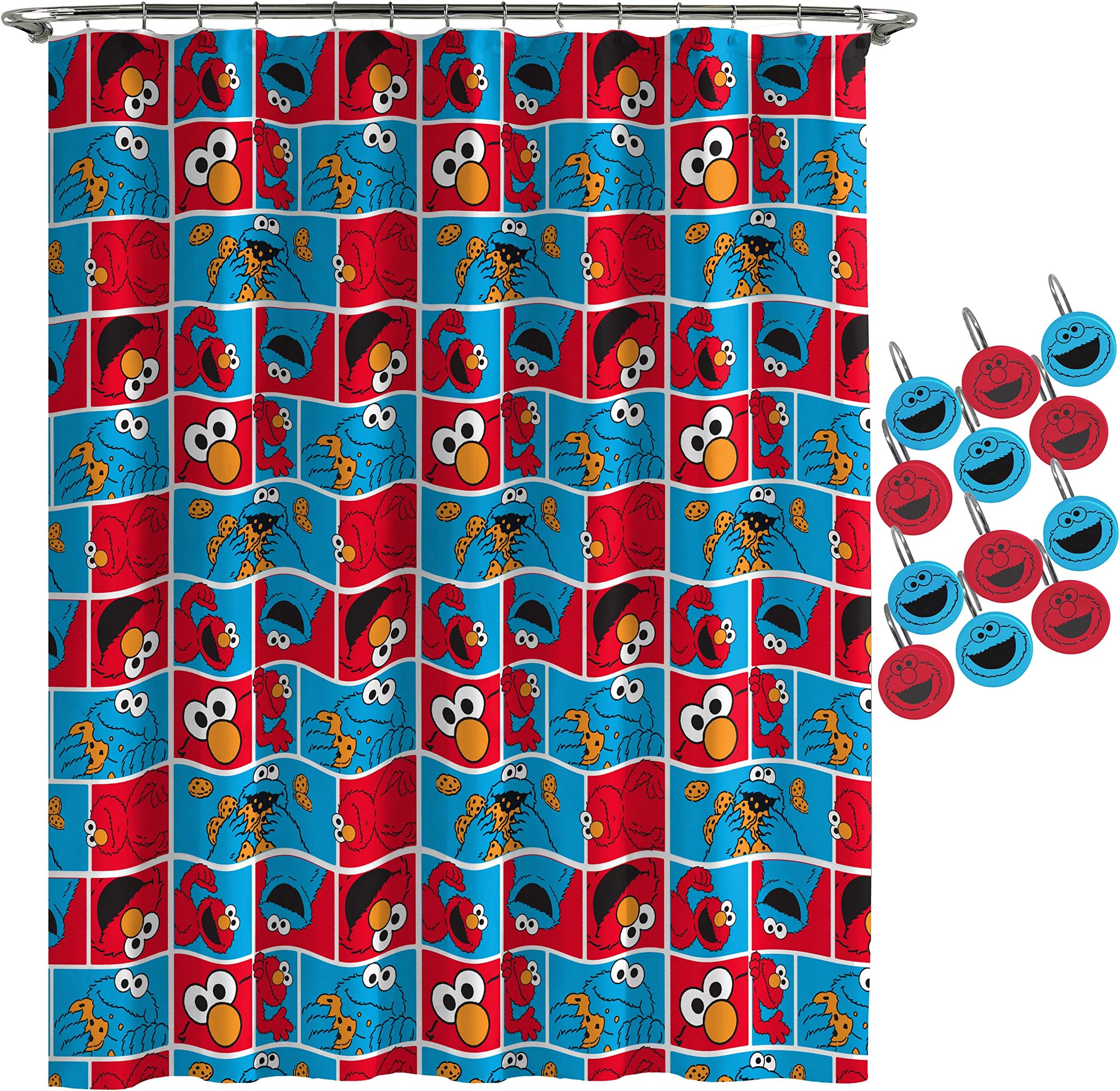 Jay Franco Marvel Avengers Team Shower Curtain &amp; 12-Piece Hook Set &amp; Easy Use (Official Marvel Product)