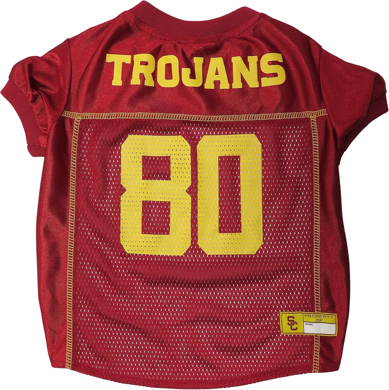 Pets First NCAA College USC Trojans Mesh Jersey for DOGS & CATS, Medium. Licensed Dog Jersey with your Favorite Football/Basketball College Team