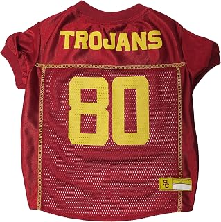 Pets First NCAA College USC Trojans Mesh Jersey for DOGS & CATS, Medium. Licensed Dog Jersey with your Favorite Football/Basketball College Team