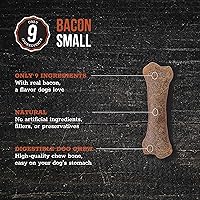 Vista 3 de Wholesome Pride Masticables naturales y saludables para perros, paquete de 2 unidades, para perros pequeños, sabor a tocino