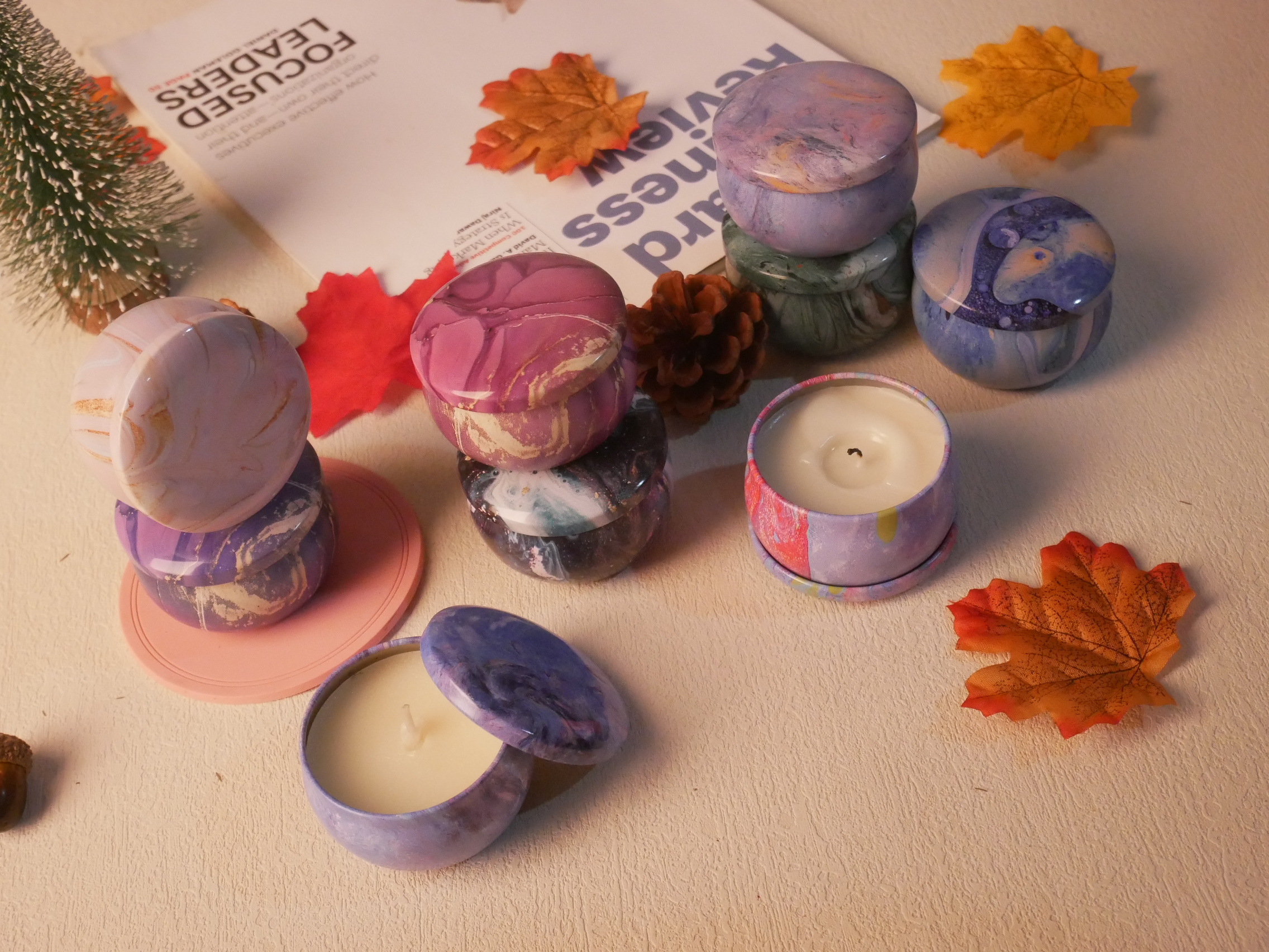 Set 9 Candele Profumate In Cera Di Soia - Aromi Naturali Per Aromaterapia, Regalo Per Donne