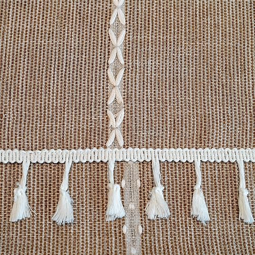 Miniatura 7 de Manteles cuadrados pequeños rústicos de lino sin arrugas, lavable, mantel bordado de granja para interiores y exteriores, mesa de café, decoración