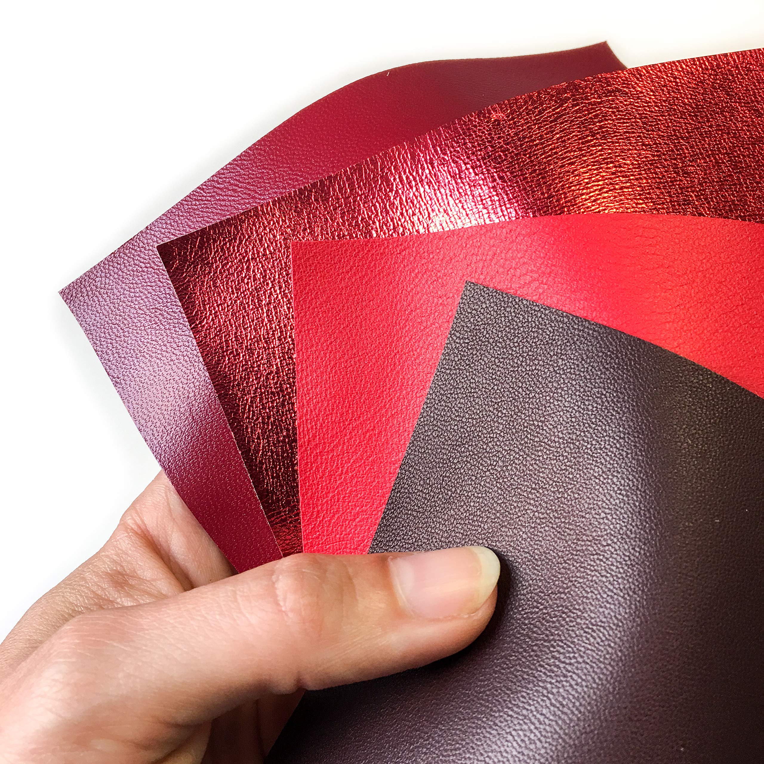 Juego de piel familiar (rojo, 12 x 12 cm)