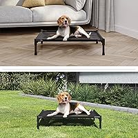 Vista 4 de Elevated Dog Bed - 30x24-Inch Portable Pet Bed with Non-Slip Feet - Indoor/Outdoor Dog Cot or Puppy Bed for Pets up to 50lbs by PETMAKER (Black)