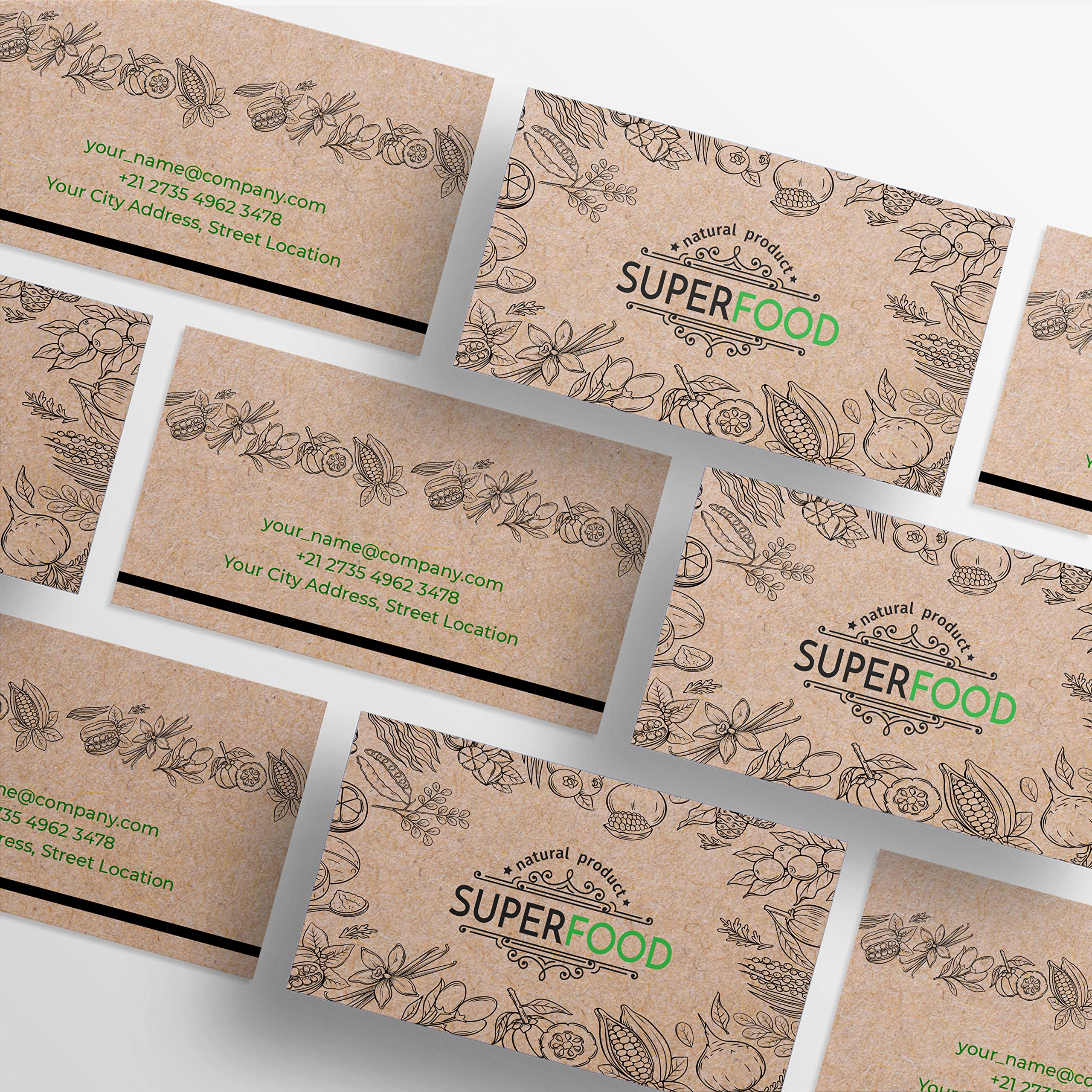 250 Tarjetas de Visita Kraft Recicladas Personalizadas Empresas Color Marron - Tarjeta Mensaje en Cartulina 350gr - Personalizable en papel