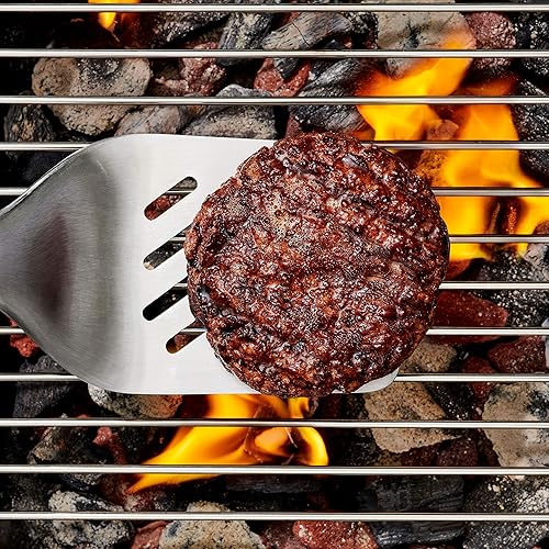 Miniatura 10 de OXO Good Grips - Herramientas de asar a la parrilla, pinzas y volteador, color negro