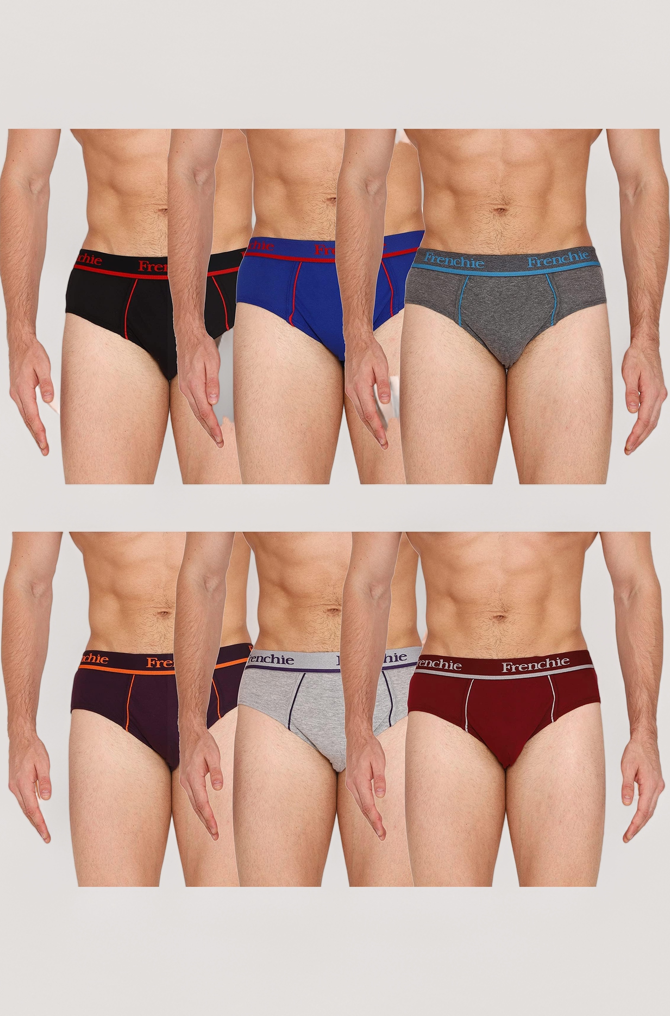 Outer Elastic Men's Cotton Briefs (Pack of 6)
