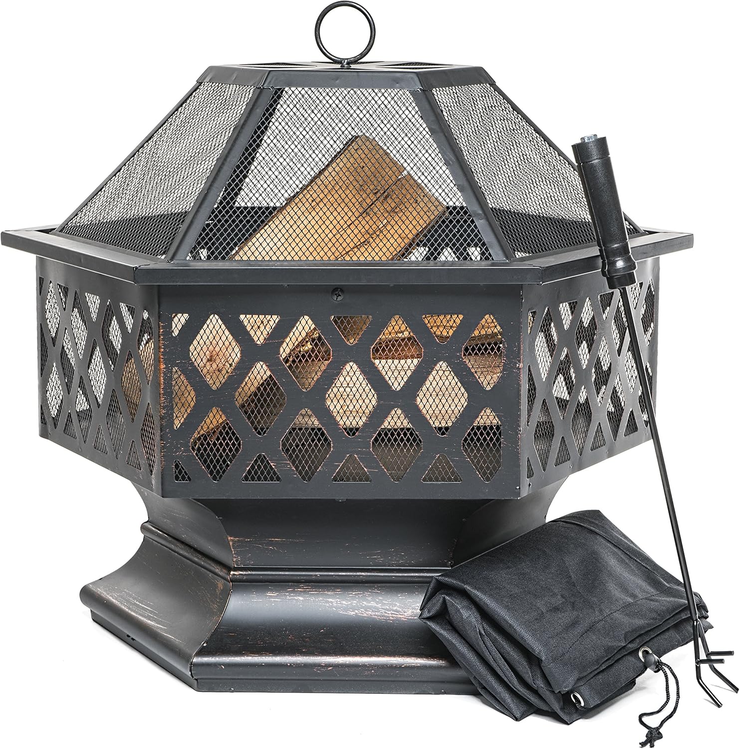 PRISP Brasero d'extérieur pour jardin et terrasse, grand brasero