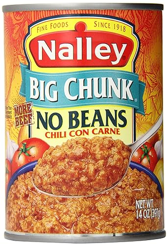 Nalley Chili Con Carne sin frijoles, latas de 14 onzas (paquete de 6)