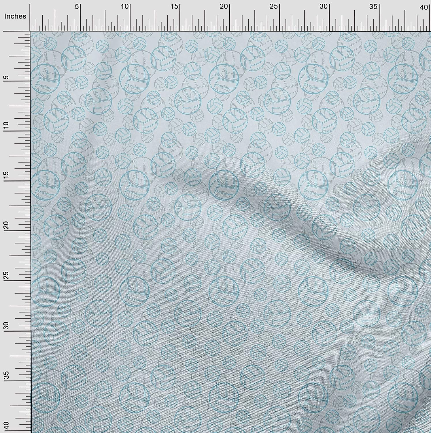oneOone Viscose Chiffon Light Blue Fabric Sports Sewing Material Print Fabric By The Yard 42 Inch Wide