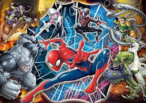Miniatura 2 de Clementoni 23716 Clementoni-23716-Supercolor Puzzle-Spiderman-104 Maxi Piezas, Multicolor
