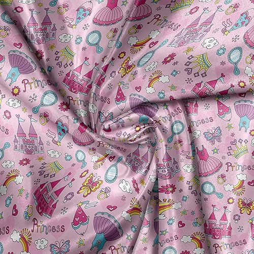 Miniatura 603 de Lunarable - Tela para amantes de perros de The Yard, patrón divertido de animales de dibujos animados en posiciones caprichosas estirando y Beige y