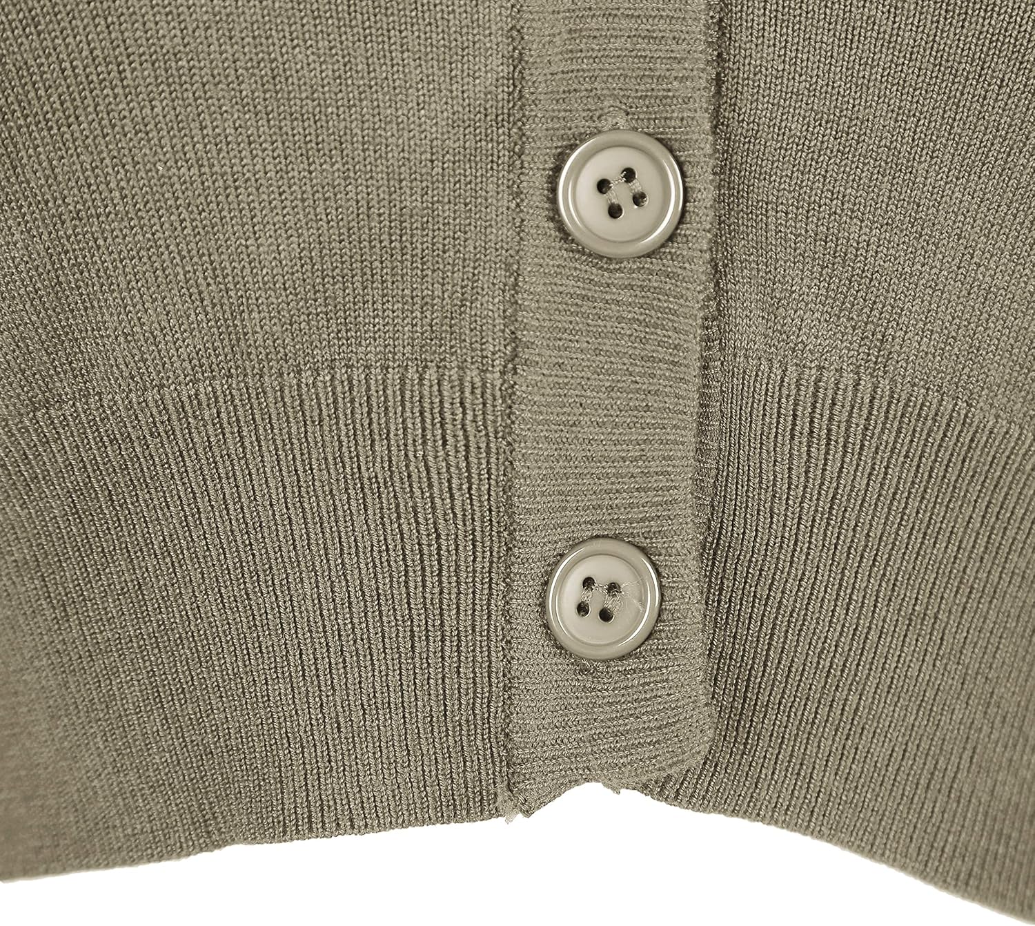 Urban CoCo Women's Cropped Cardigan V-Neck Button Down Knitted Sweater 3/4 Sleeve - Image 5