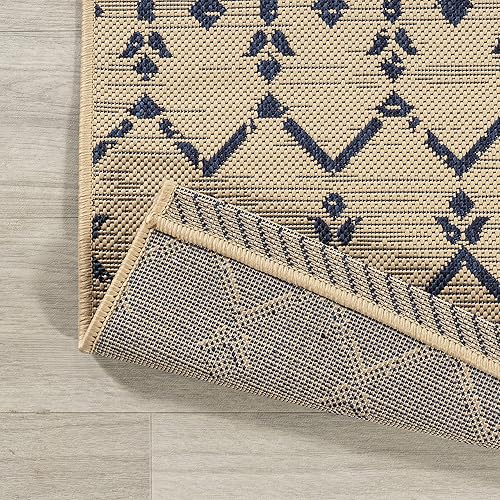 Miniatura 4 de JONATHAN Y SMB108H-5 - Tapete marroquí geométrico para interiores y exteriores, texturizado, para patio o porche, limpieza fácil, para mascotas, no