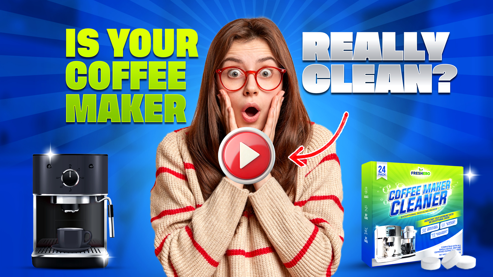 Amazon.com: Coffee Maker Cleaner and descaler Tablets – 24 Pack
