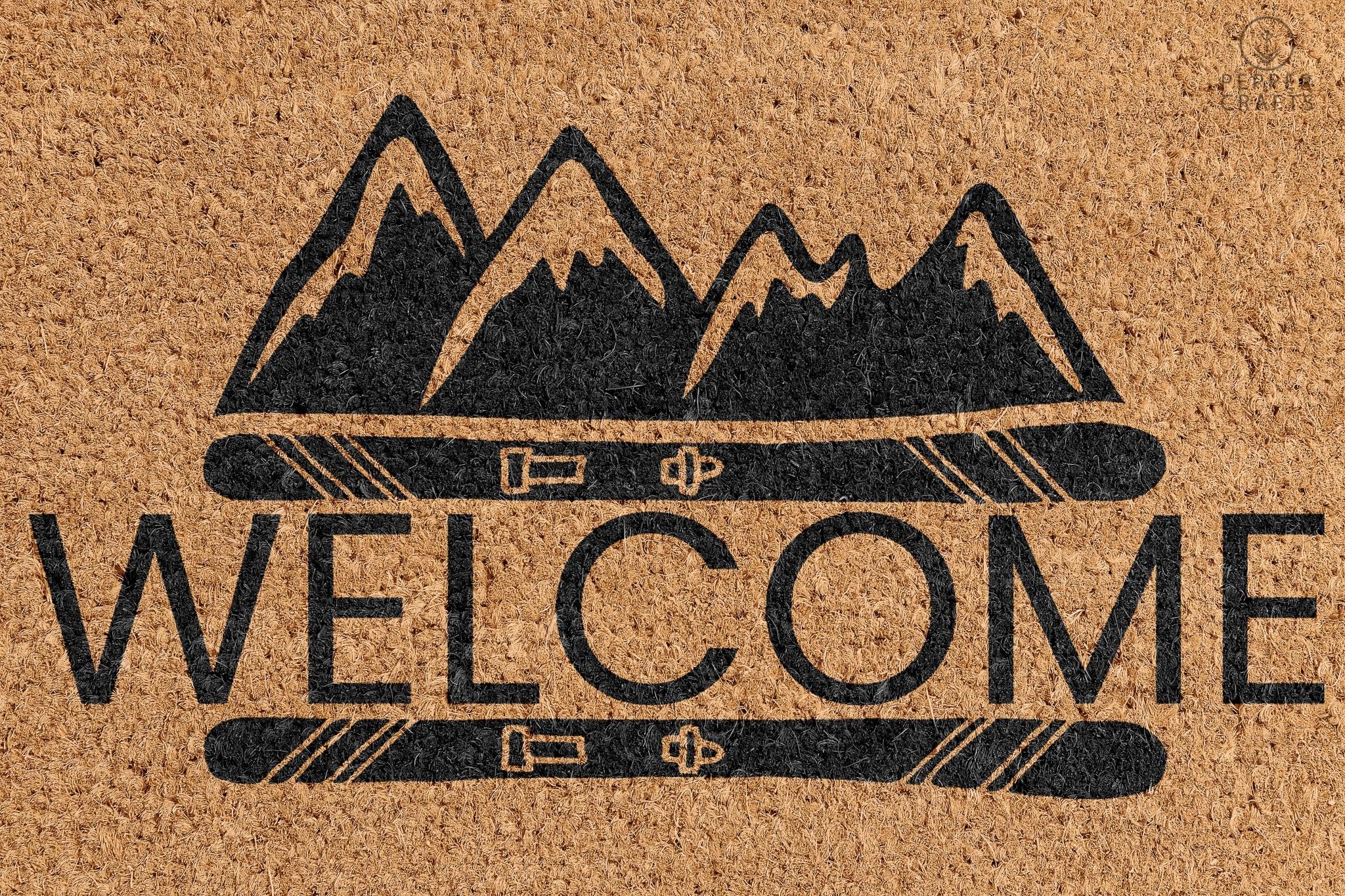 Amazon.com: Pepper Crafts Snow Skiing Coir Doormat – Stylish