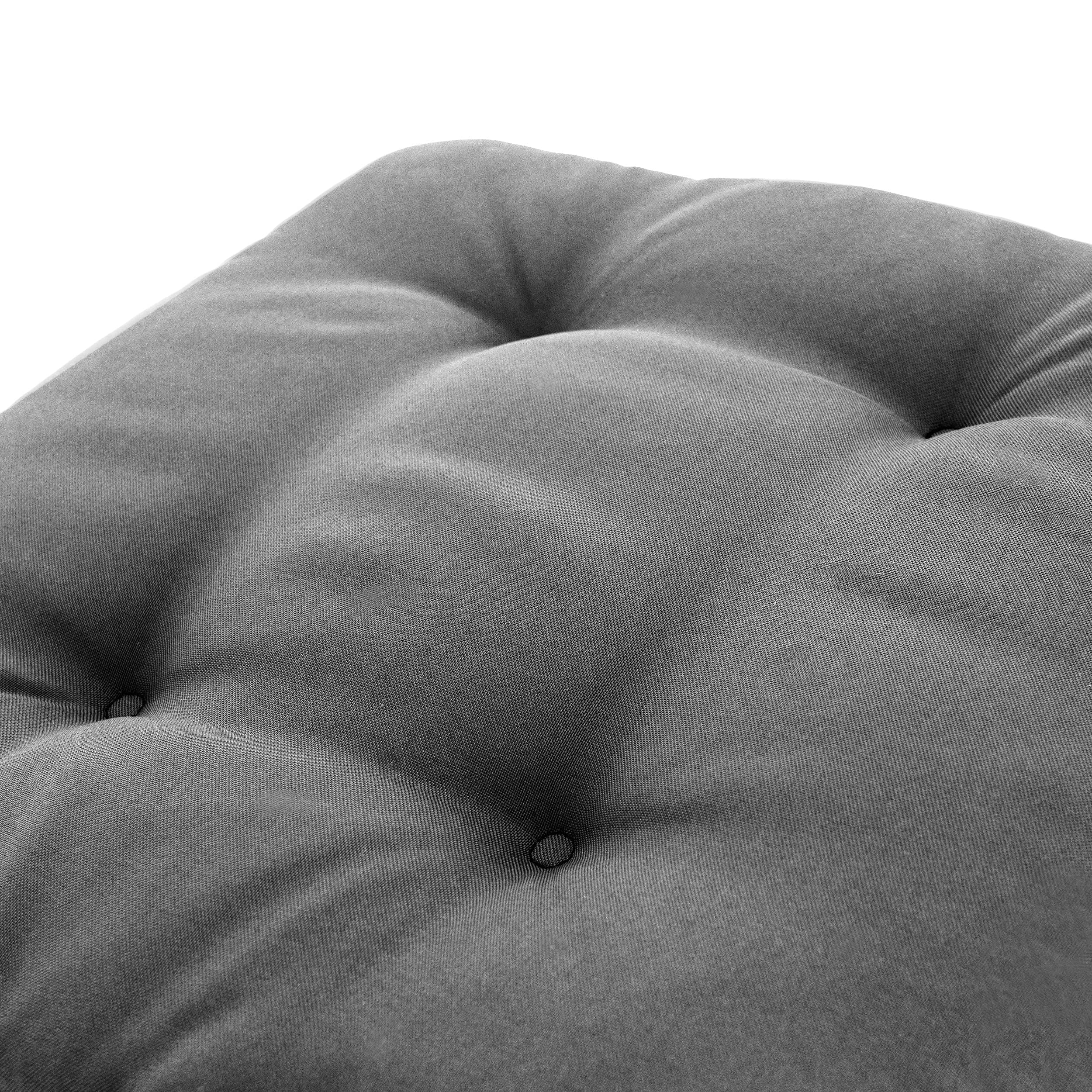Cuscino Per Sedia A Sdraio Da Giardino Doppler Living - Righe Grigie 195x60x6 Cm - 5