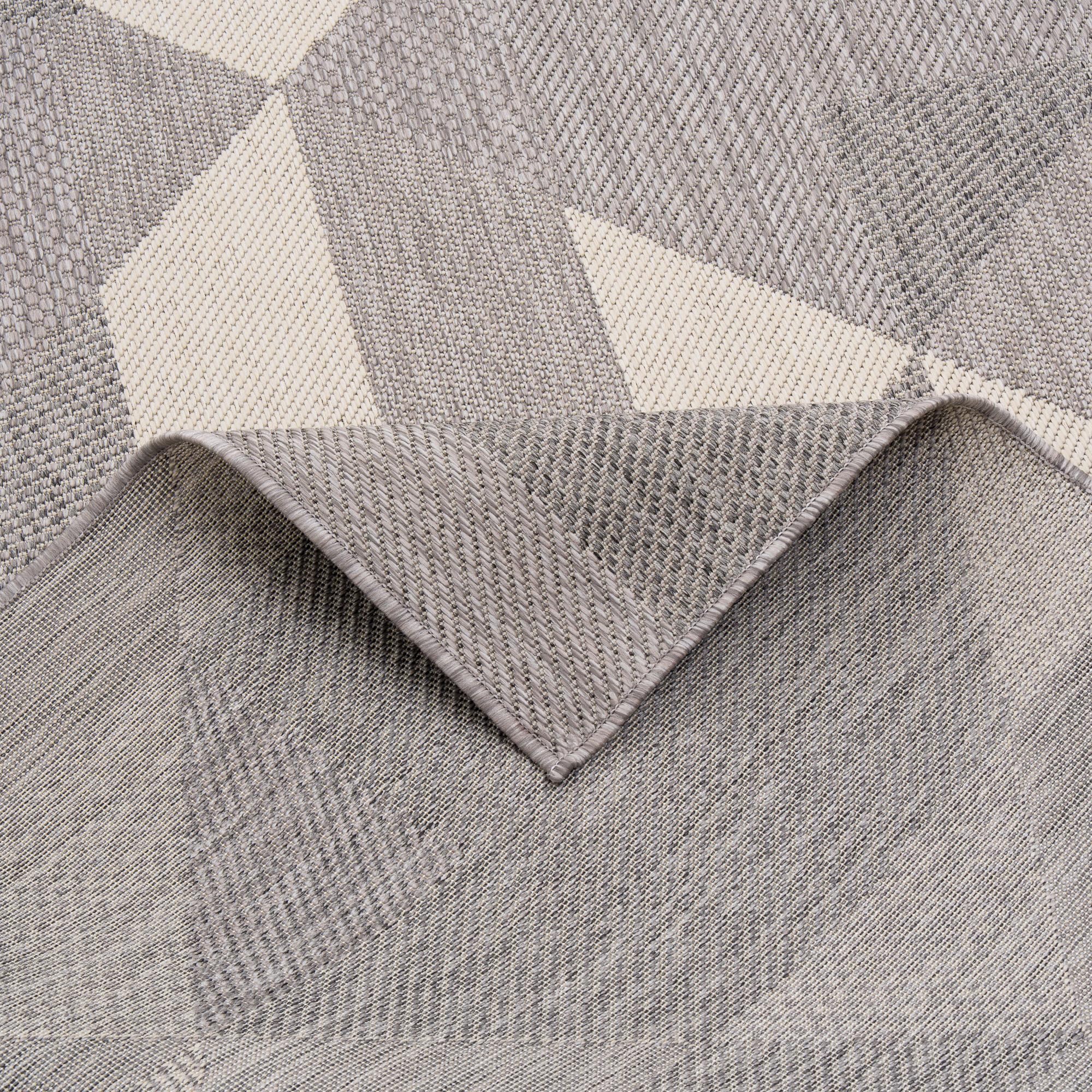 Tapis Intérieur & Extérieur Carpetto Gris Moderne – Balcon Terrasse Anti-UV