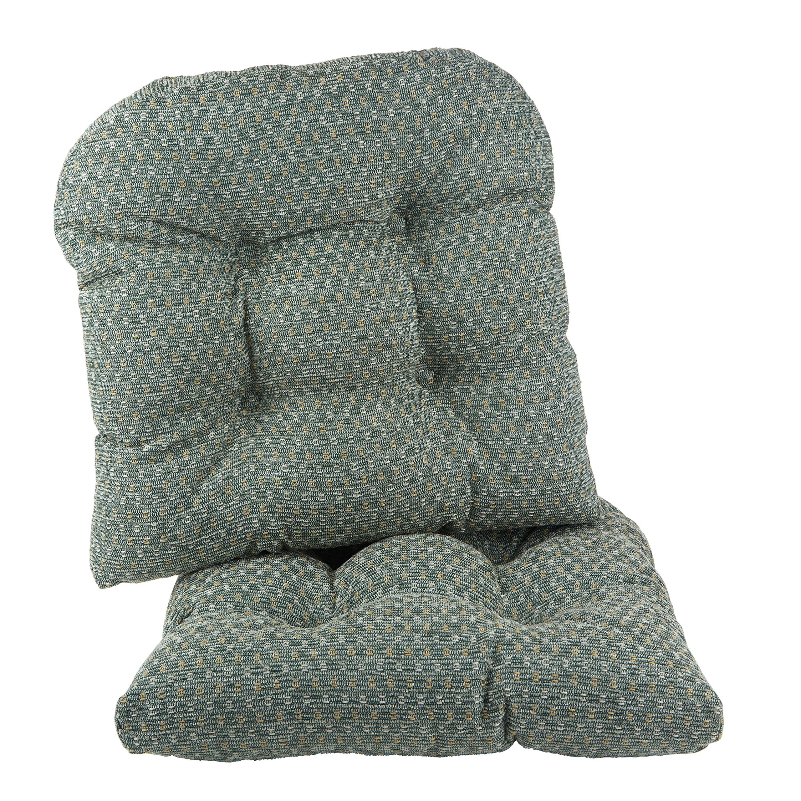 Klear Vu Raindrop Universal Non-Slip Dining Chair Cushions, 15"X 15", 2 Pack, Celadon Green 2 Count